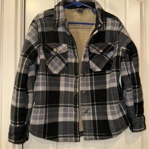 Eddie Bauer boys fleece lined shirt jacket size 4/5